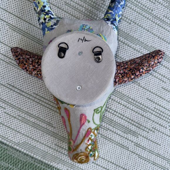 32" HUGE Fabric Deer Head Wall Decor Boho Shabby Chic Cottage Farmhouse Art - Picture 7 of 12